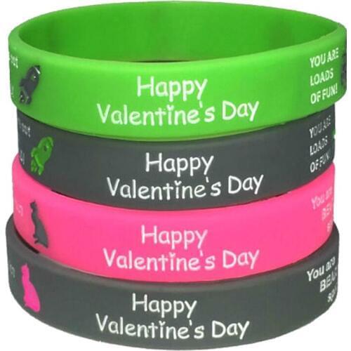 300pcs Valentines Day sport silicone wristband bracelet sport silicone wristband bracelet shipping by DHL