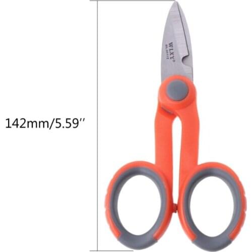 5-1/2" Multipurpose Electrical Shears Fiber Optic Kevlar For Cut Electrical Wire J6PC Dropship