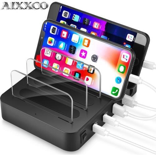 AIXXCO Quick Charge 3.0 Type C PD USB Chargerstation 5V 3A for iPhone X 8 iPad Fast Mobile Phone Charger For PC Macbook Samsung