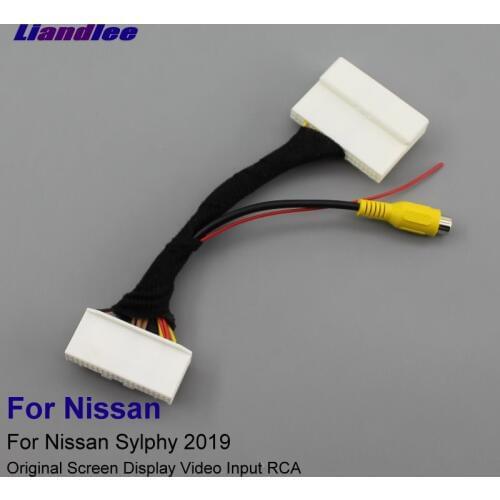 For Nissan Sylphy 2019 40 Pins RCA Adapter Connector Wire Cable Rear View Camera Original Video Input Switch