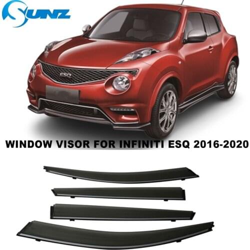 Window Visor For INFINITI ESQ 2016 2017 2018 2019 2020 Sun Rain Wind Deflector Awning Shield Vent Guard Shade Cover Trim SUNZ