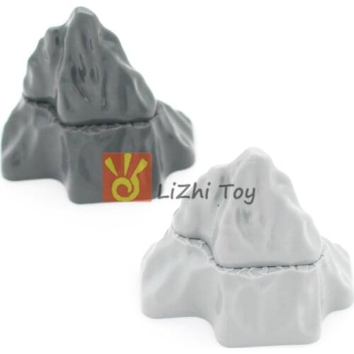 MOC Bricks Rock Panel Base 6x4 Top 2x4 City Hill DIY Cave Stone Part Jungle Accessories Building Block Toys Compatible with View