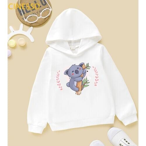 Cute Koala Animal Print Hoody Harajuku Kawaii Children Clothes High Quality Christmas Gift For Kids Clothing Sweatshirt Tops