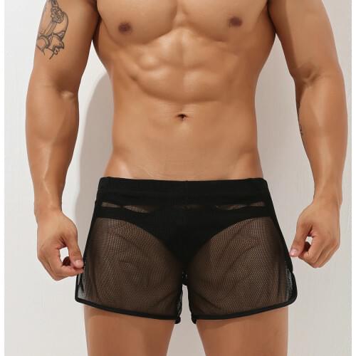 NEW 2021 Mens Boxer Pajama Casual Trunks Quick Dry Low-Rise Lounge Shorts Breathable and Comfortable at Home