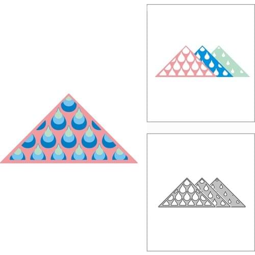 New Layered Water Droplets Flag Frame 2021 Metal Cutting Dies for DIY Scrapbooking and Card Making Embossing Craft No Stamps