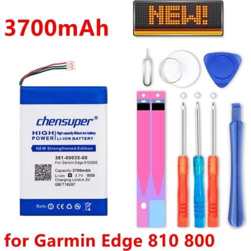 NEW Original chensuper 361-00035-00 3700mAh Battery for GARMIN Edge Edge 800 810+tools