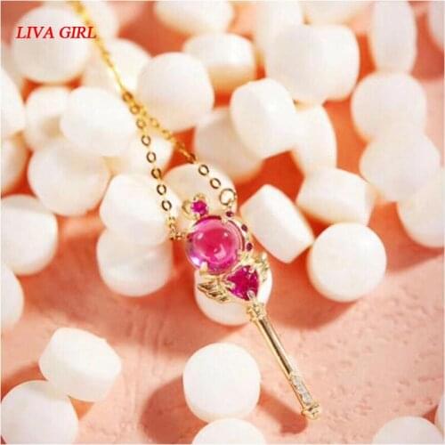 Anime 5th anniversary Cutie Moon Rod 925 silver Necklace jewelry charm collection