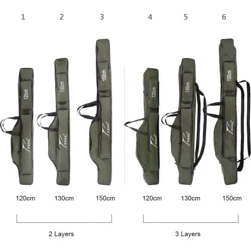 FDDL Portable Folding Fishing Rod Carrier Canvas Fishing Pole Tools Storage Bag Case Fishing Gear Tackle