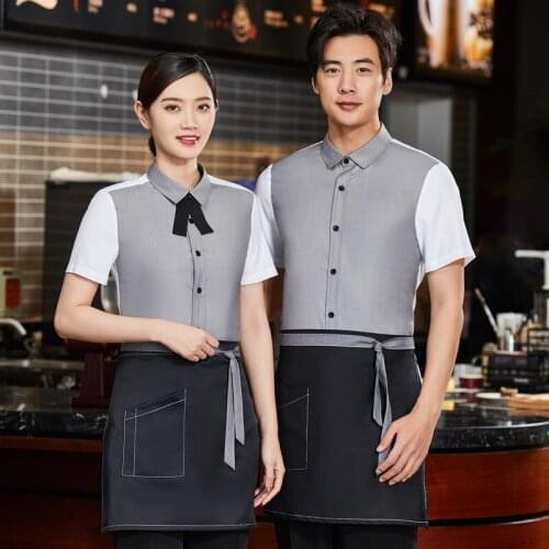 Restaurant Mens And Womens Hotel Catering Short Sleeve Waiters Work Clothes