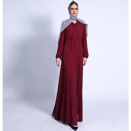 Ramadan Eid Double-layer thick chiffon Abaya Hijab Muslim Dress female Caftan Turkish Islamic Kaftan Robe Musulman Abaya F2901