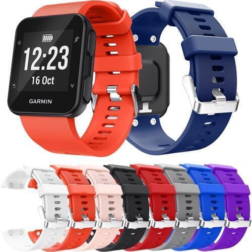 11 Colors Silicone Strap Replacement Watch band Wrist Strap Wristband Bracelet For Garmin Forerunner 35 Smart Watch Band