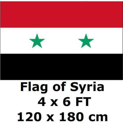 Syria Flag 120 x 180 cm 100D Polyester Syrian Flags And Banners National Flag Country Banner For Home Decoration