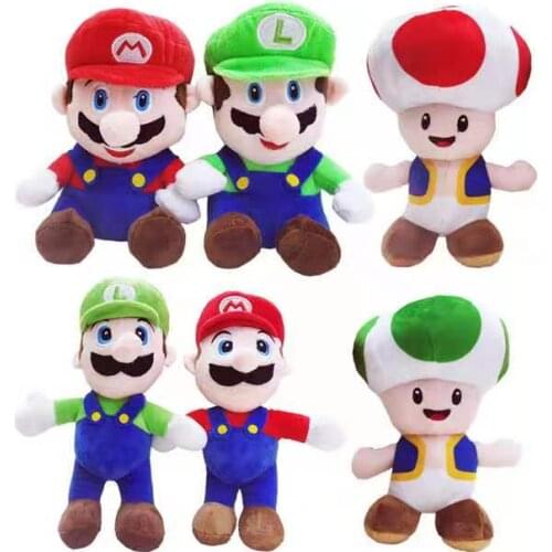 Super Mari Bros Plush Mushroom Man Toad Plushie Toys Soft Stuffed Games Character Doll for Kids Birthday Christmas Gifts