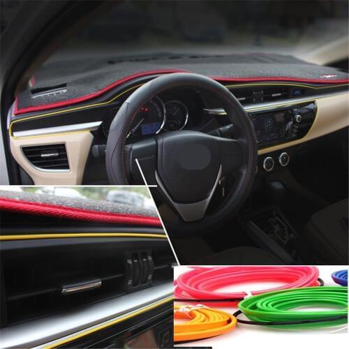 Haoyuehao Red flexible Auto Car Interior LED EL Wire Rope Tube Line neon light glow salon flat strip Pathway Lighting 12V 1m