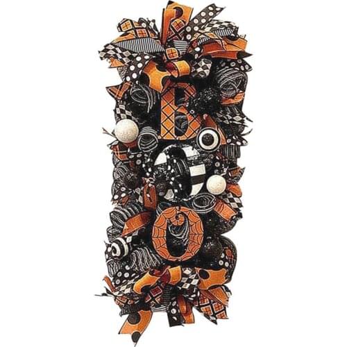 Fabric Durable Lightweight Porch Halloween Door Wreath Unique Door Wreath Scary Party Supplies