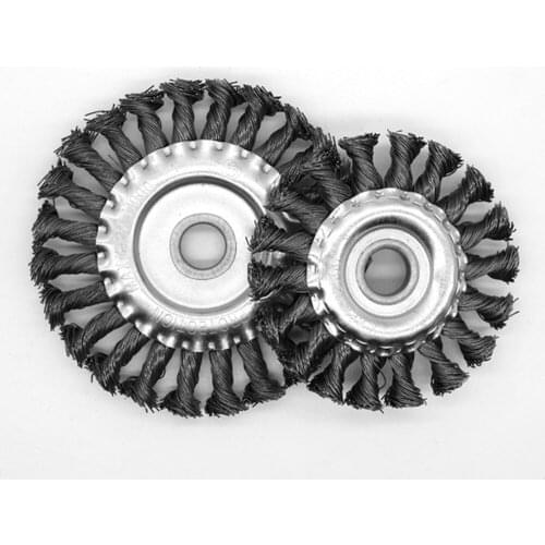 Knotted Bench Steel Wire Brush Deburring Derusting Angle Grinder Cleaner Accessories Rust Removal Wheel Metal Disc Brush