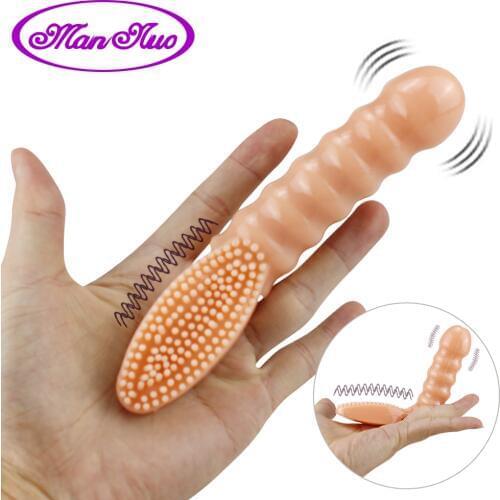 Finger Vibrators Clitoris Stimulation Sex Toys For Woman Brush Vibrating Finger Sleeve G Spot Massager Adult Sex Product