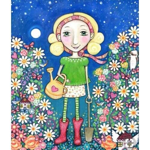 10*10 Pretty girl flower rubber stamp Transparent Clear Stamps Silicone Seals for DIY scrapbooking photo album Card Making