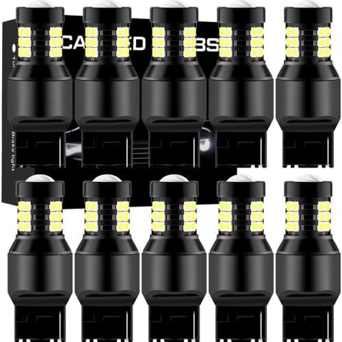 10x W21W T20 W21/5W P21W PY21W BAY15D P27/7W P27W T15 W16W LED Bulbs R5W 1500LM White Car Turn Signal Brake Lights 12V Auto Lamp