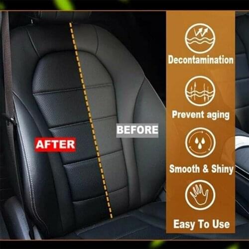 120ML Car Interior Seat Leather Safety Renovation Wax Care Leather Refurbished Paste Shoes Grease Universal Cream Care Agen D0Q7