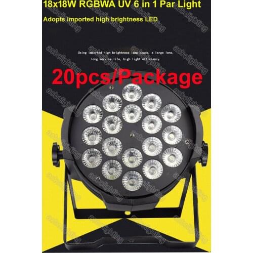 20pcs 18x18W RGBWA UV 6in1 led par party dj stage lighting event lighting ledpar disco light party lights disco ball