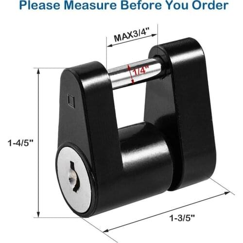 Anti-rust Dumbbell Type Trailer Lock American Trailer Tractor Lock Connector RV Hook Pin Lock With 1/4 Small Trailer Lock