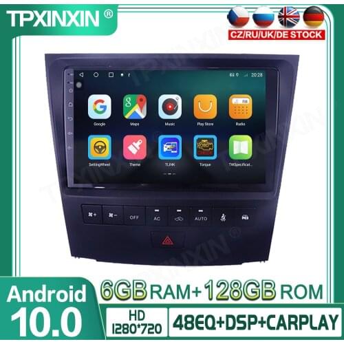 Wireless Carplay 6+128GB For Lexus GS 2004-2011 Android Car Auto Radio GPS Navigation Multimedia Player Audio 360 Camera IPS