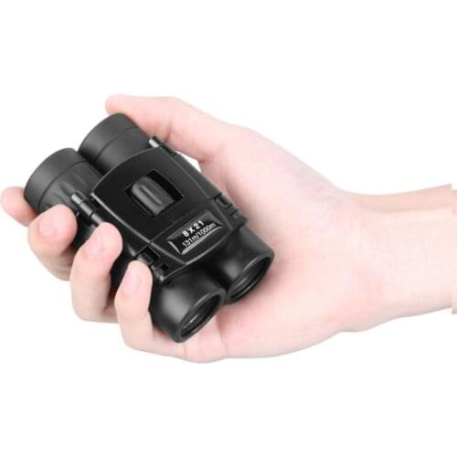 Binoculars 8X21 Compact and Lightweight Mini Pocket Folding Telescope Full Optics Bak7 131M/1000M FMC Multi-layer Coating