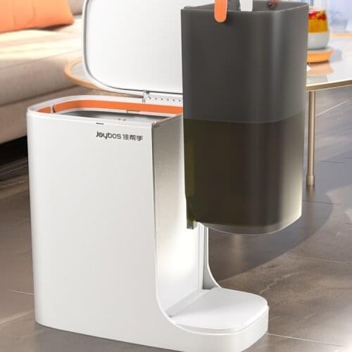 Kitchen Large White Trash Can With Lid Sensor Classified Plastic Trash Can Creative Storage Kosz Na Smieci Home Products DH50LJT