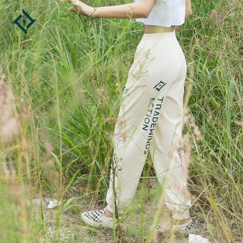 Women Casual Sport Pants Solid Running Jogger Pants Female Two Pockets Tracksuit Elastic Waist Ladies Sweatpants Baggy Trousers