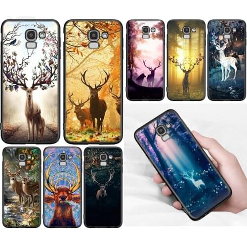 Animal Deer Art Cover For Samsung Galaxy J8 J7 Duo J6 J5 Prime J4 Plus J3 J2 Core 2018 2017 2016 Phone Case
