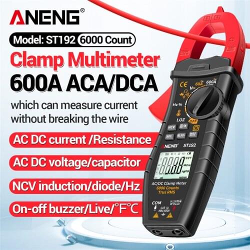 ANENG ST192 ST191 600A DC AC Clamp Meter 6000 Counts Digital Multimeter AC/DC Current Voltage Temperature Tester NVC Test Pen