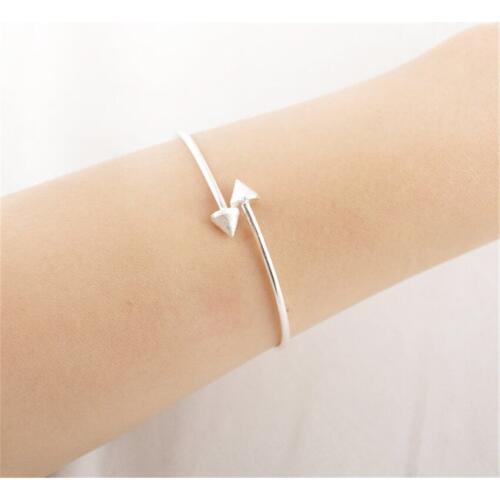 Hot fashion Spike Cuff Double Arrow Bangle for women girls pretty charm gift jewelry Gold / Silver plated