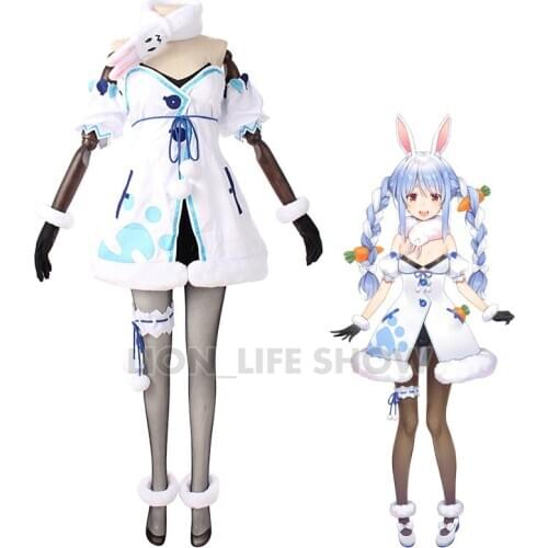 VTuber Usada Pekora Hololive Fantasy Bunny Girl Ear Cosplay Costumes Halloween Outfit All set
