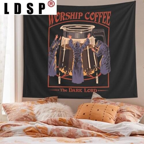 LDSP Tarot Coffee Dorm Boho Tapestry Wall Hanging Covering Rugs Background Cloth Beach Mat Blanket Art Bedroom Living Home Decor
