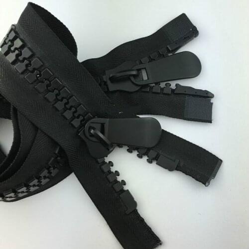 40cm Free shipping #20 Resin zipper big teeth black double zipper sliders zipper head 15pcs/lot zipper for tent bag box