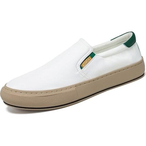 2021 Early Autumn New Fashion Mens Vulcanize Shoes Comfortable Slip-on Shallow Flat Canvas Shoes Non-slip Handsome for Daily