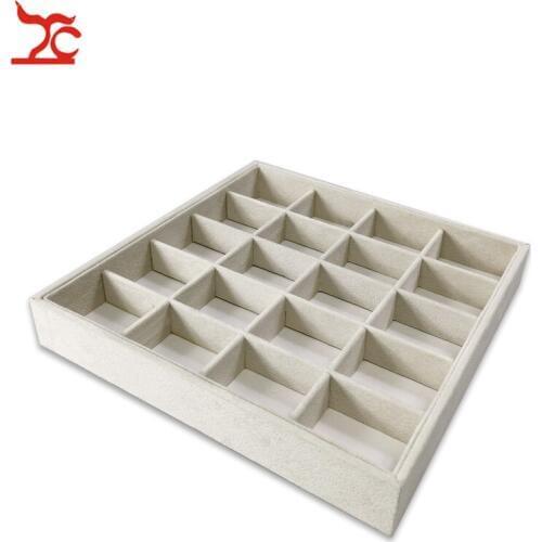 New Counter DIY Jewelry Storage Tray Ring Box 20 Grids Bead Pendant Stud Jewelry Organizer Earring Holder Case 23*23*3.5cm
