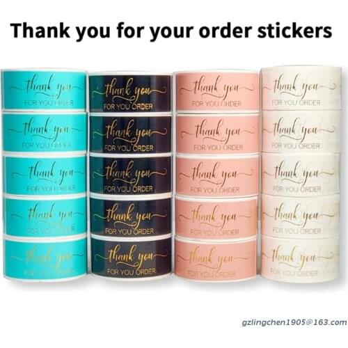 P8DE 120pcs Thank You for Your Order Sticker Handmade Seal Labels for Candy Gift Box Packing Stationery Stickers