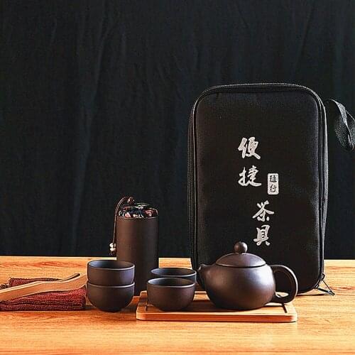 Portable Travel Tea Set Purple Clay Tea Set Kung Fu Tea Set Teapot Cup Tea Tea Caddy Gift Set Japanese Tea Set