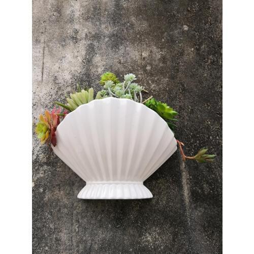 Shell Flower Vase Porcelain Vase Wall Hanging Flower Pots Planters