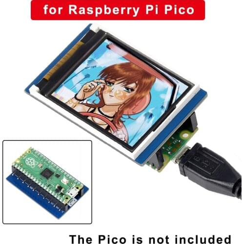Raspberry Pi Pico TFT Screen Module 1.8 Inch Display 65K RGB Color 160×128 SPI Inteferface Embedded ST7735S Driver LCD for Pico