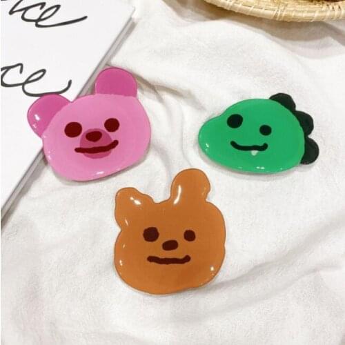 Cartoon Pig Bear Expanding Stand Grip Mount Phone Socket Fold Mobile Smartphones Pocket Desktop Bracket Phone Stand Holder