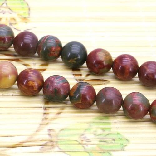 Multicolor picasso round shaped loose beads 10mm 15" DIY stone beads female jewelry wholesale best selling