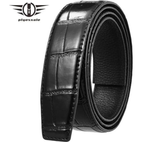 3.5cm Width Coffee Black Man Leather Belt Natural Cowhide Automatic Belt Without Buckle Only Mens Belt Body No Buckles B729