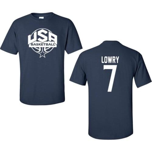 Usa MenS Basketballer Lowry # 7 Front & Back MenS Tee Shirt T-Shirt 2019 Latest O-Neck Sunlight Men T-Shirt Blank Tee Shirts
