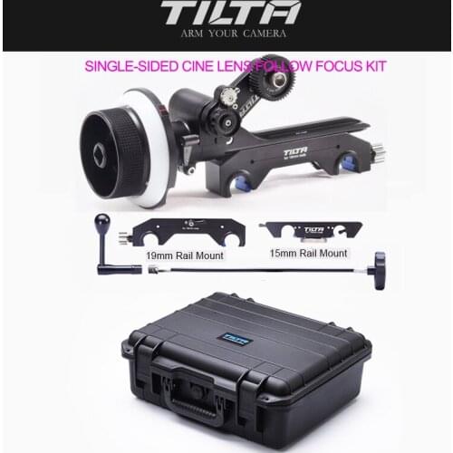 TILTA Single-sided Cine Lens Follow Focus Kit FF-T05 with 15mm/19mm Rod Adapter for FS700 FS7 C300 RED ARRI Film Camera Rig Cage