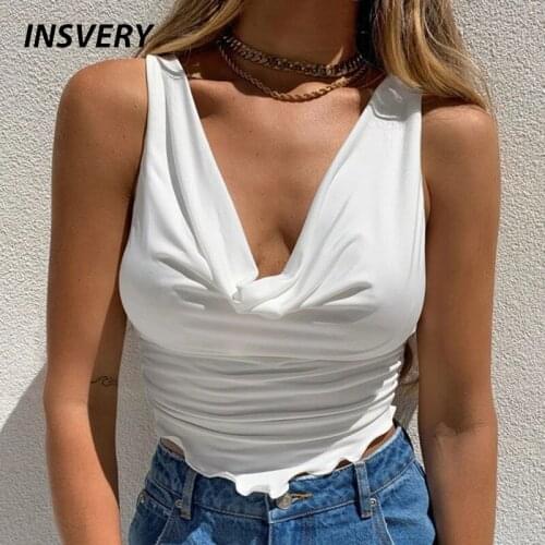 Summer Shirt Women Ruffles Ruched Sexy Tank Tops For Women Sleeveless White Crop Top Club Vest Party Fashion Outfits 2021