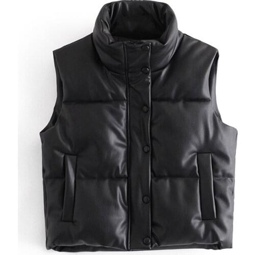 2021 Winter Women Vest New Cotton Warm Coat Sleeveless Autumn Ladies Single Breasted Ultralight Thin Down Jacket Short Female