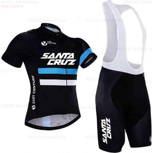 2021 SANTA CRUZ Rx Team Summer Cycling Jersey Set Bicycle Clothing Breathable Men Short Sleeve Shirt 19D Gel Bike Bib Shorts